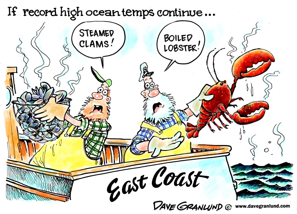  RECORD HIGH OCEAN TEMPS by Dave Granlund