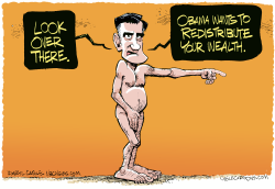 ROMNEY DISTRACTION by Daryl Cagle