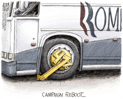 ROMNEY CAMPAIGN REBOOT by Adam Zyglis