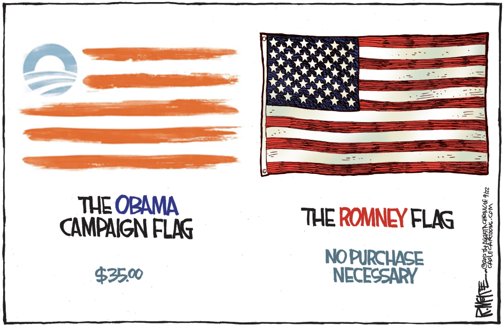  OBAMA FLAG by Rick McKee