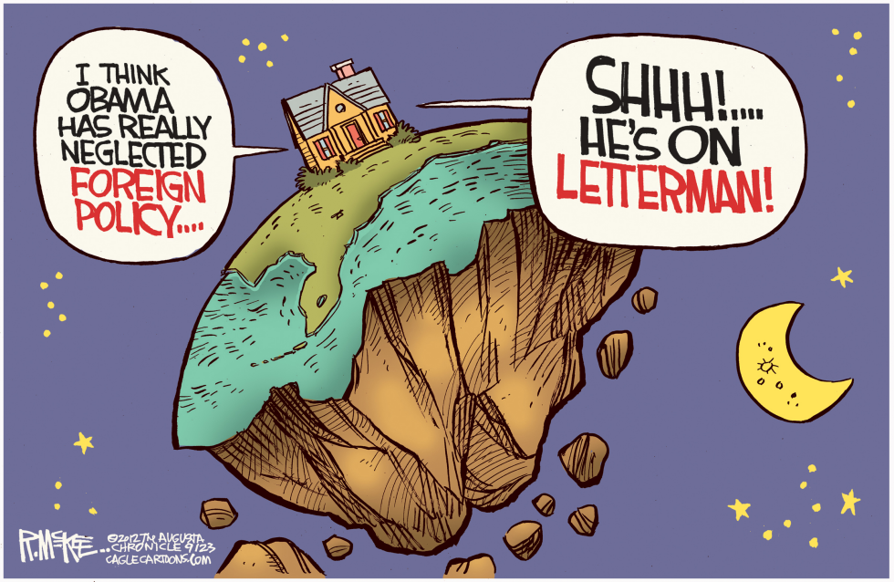  OBAMA FOREIGN POLICY by Rick McKee