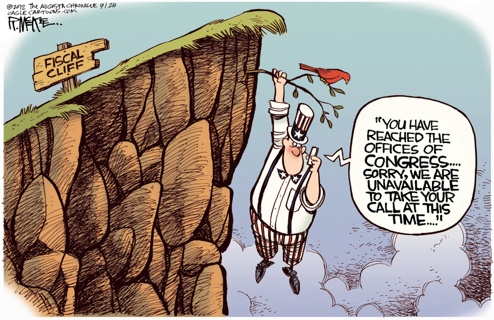  FISCAL CLIFF by Rick McKee