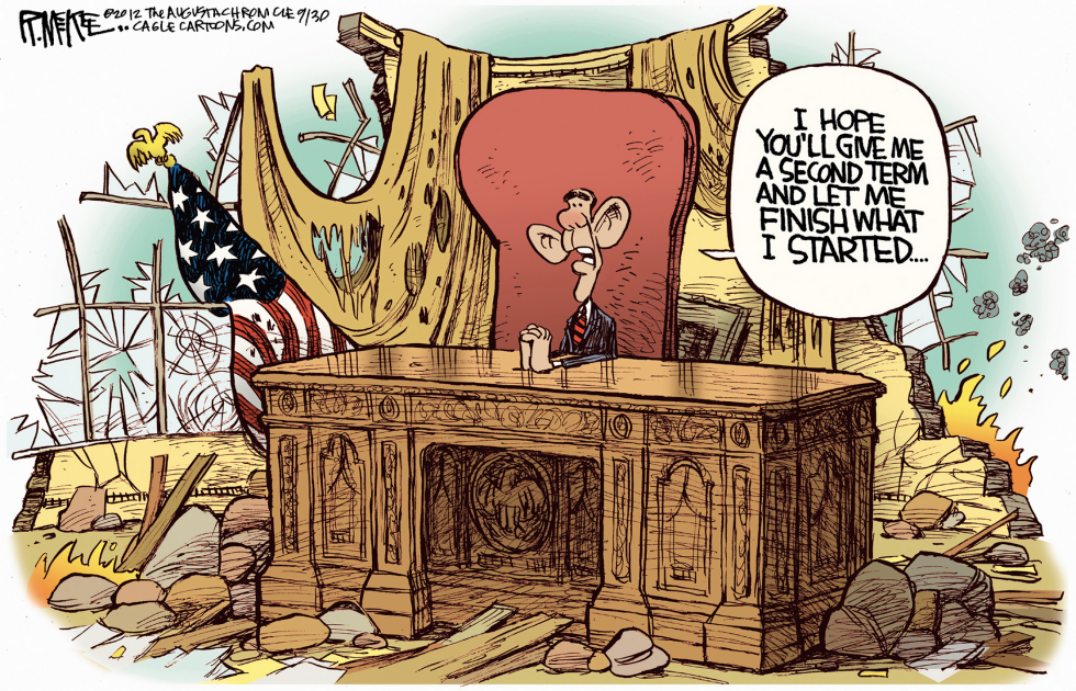  OBAMA'S SECOND TERM by Rick McKee