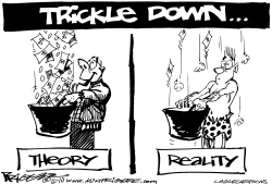 TRICKLE DOWN by Milt Priggee