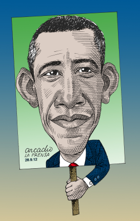 OBAMA EN SU CAMPAñA by Arcadio Esquivel