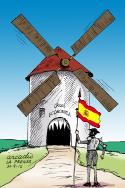 ESPAñA ENFRENTA AL MONSTRUO DE LA CRISIS by Arcadio Esquivel