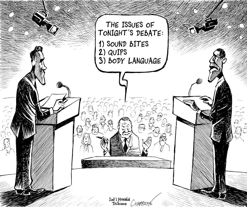  ROMNEY-OBAMA DEBATE by Patrick Chappatte