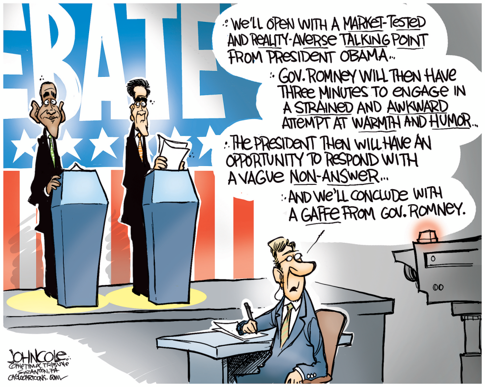  OBAMA ROMNEY DEBATE by John Cole