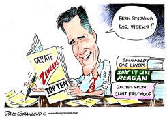 ROMNEY AND DEBATE ZINGERS by Dave Granlund