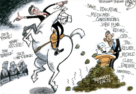 MITT GETS HIS STUFF TOGETHER by Pat Bagley