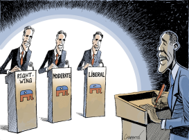 ROMNEY VS OBAMA by Patrick Chappatte