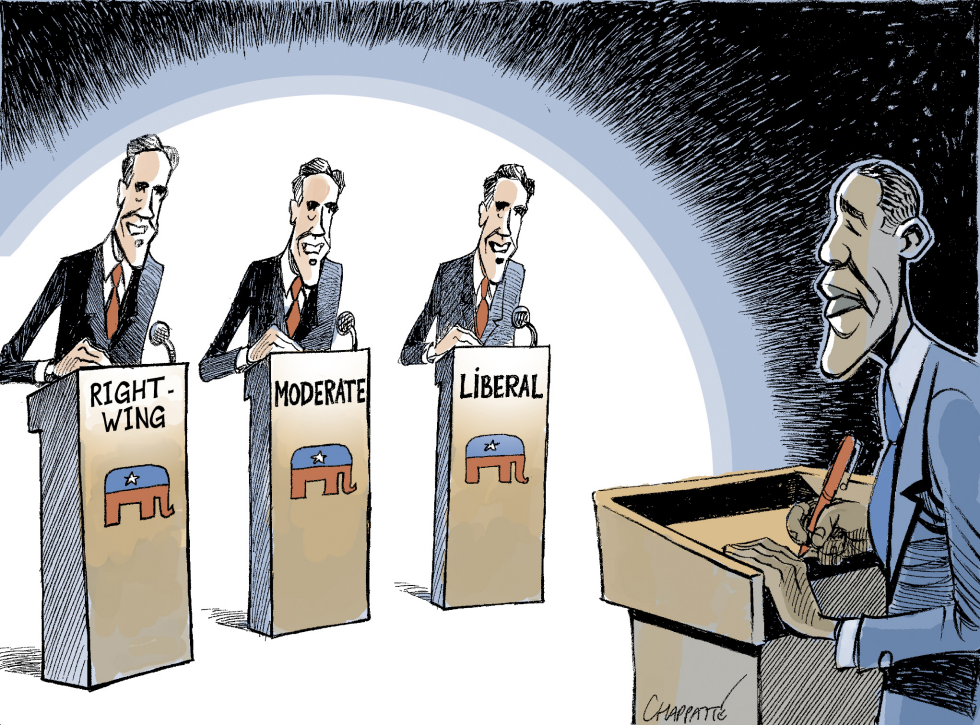  ROMNEY VS OBAMA by Patrick Chappatte