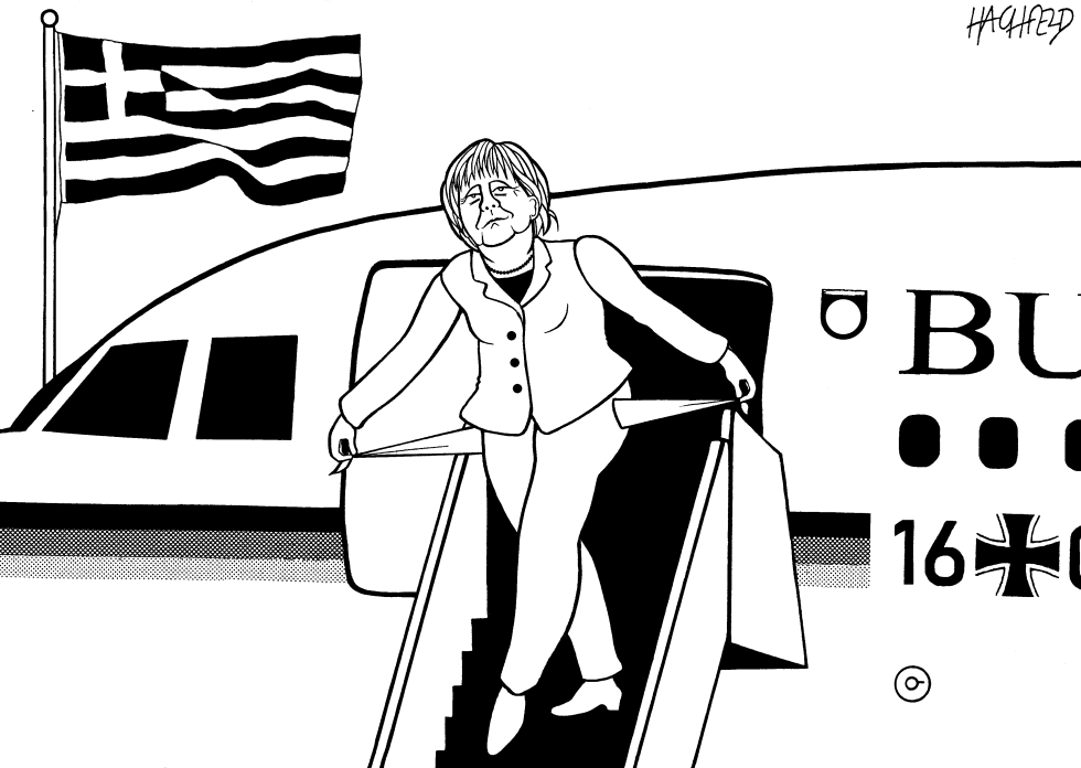  MERKEL EN ATENAS by Rainer Hachfeld