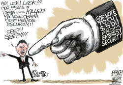 GIVING CONGRESS THE FINGER by Pat Bagley