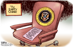 LIBYA EMPTY CHAIR by Rick McKee