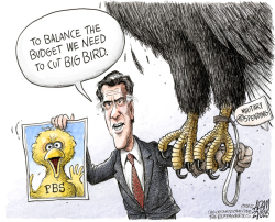 ROMNEY'S BIG BIRD by Adam Zyglis