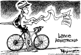 LANCE ARMSTRONG by Milt Priggee