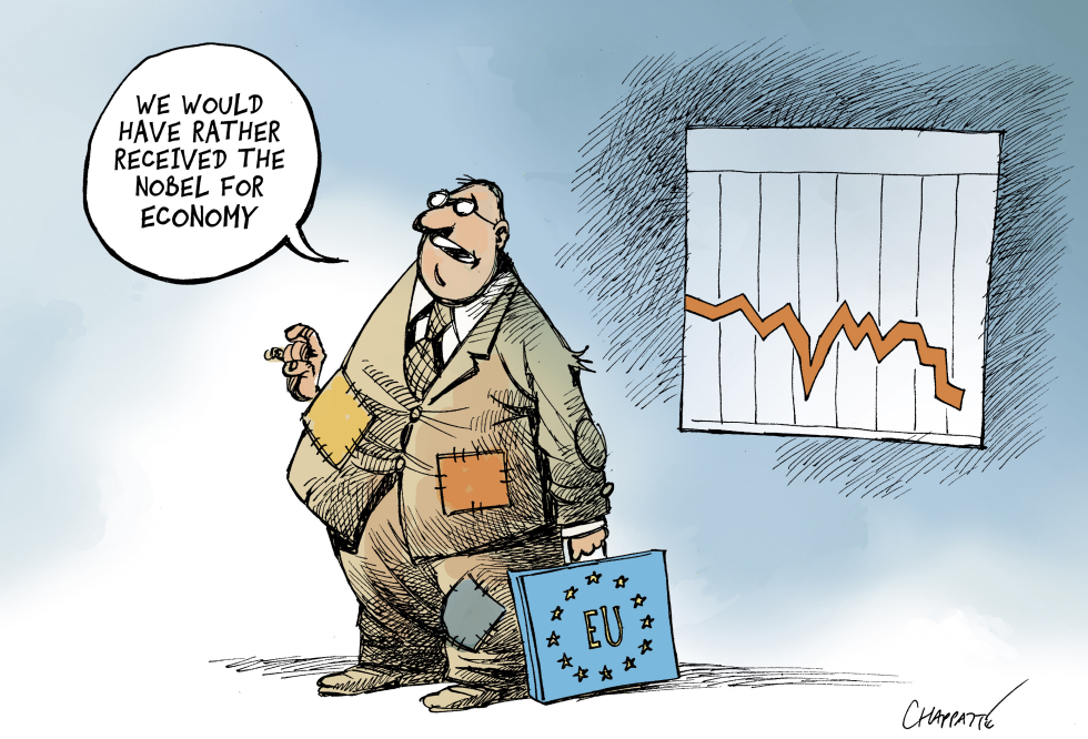  EUROPE GETS THE NOBEL FOR PEACE by Patrick Chappatte