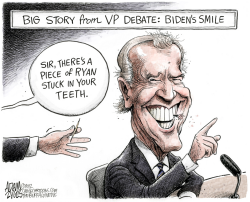 BIDEN'S SMILE by Adam Zyglis