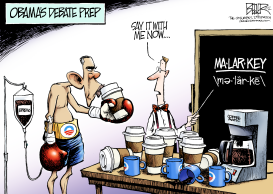 OBAMA DEBATE PREP by Nate Beeler