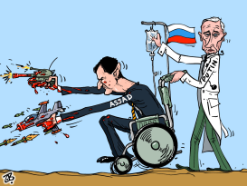 PUTIN  SYRIA by Emad Hajjaj