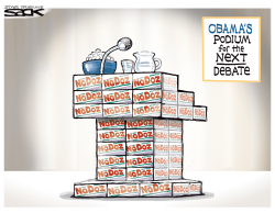 OBAMAS PODUIM by Steve Sack