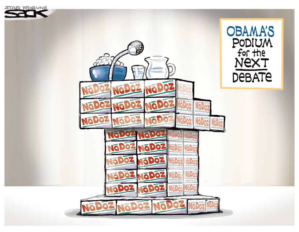  OBAMAS PODUIM by Steve Sack