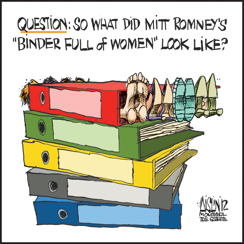  ROMNEY BINDERS by Aislin