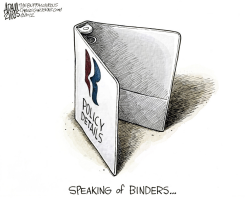 ROMNEY AND BINDERS by Adam Zyglis