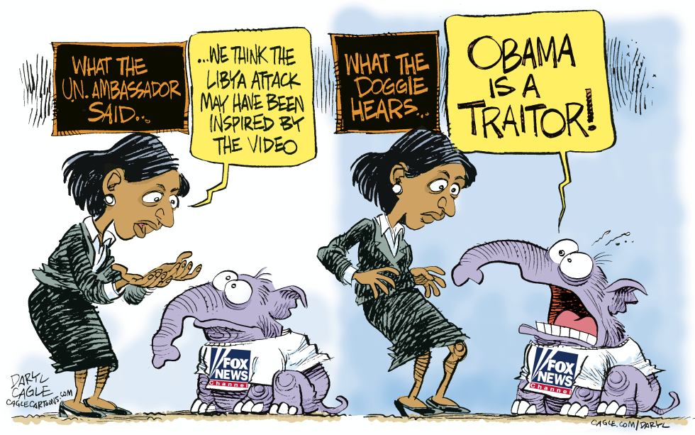  LIBYA AND FOX NEWS by Daryl Cagle