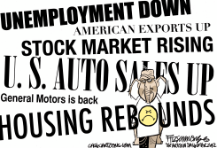 ECONOMIC NEWS BLUES by David Fitzsimmons