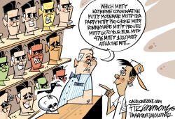 WHICH MITT by David Fitzsimmons