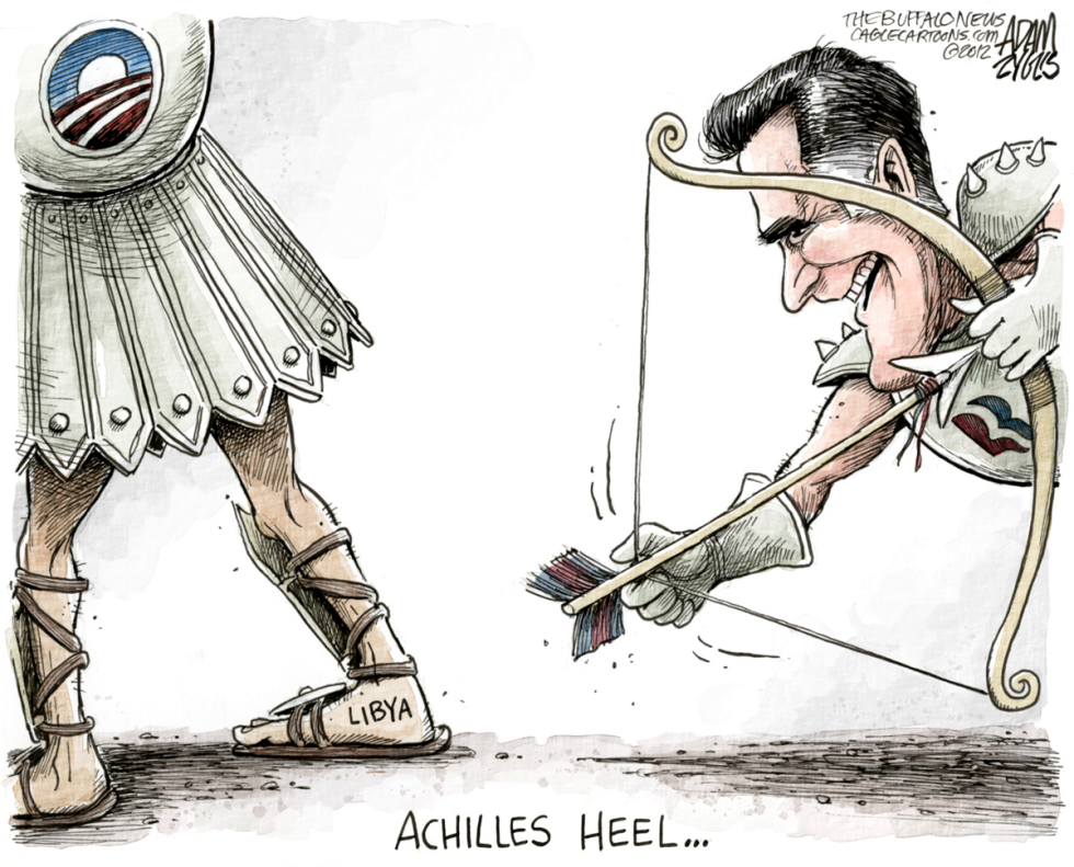  OBAMA'S ACHILLES HEEL by Adam Zyglis