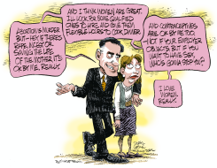 ROMNEY AND WOMEN by Daryl Cagle