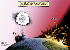 FOREIGN POLICY DEBATE by Nate Beeler