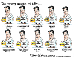 MITT ROMNEY MASKS by Dave Granlund