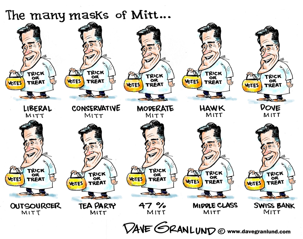  MITT ROMNEY MASKS by Dave Granlund