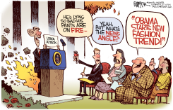 OBAMA'S LIBYAN FASHION by Rick McKee