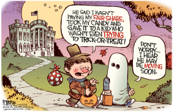 OBAMA TRICK OR TREAT by Rick McKee