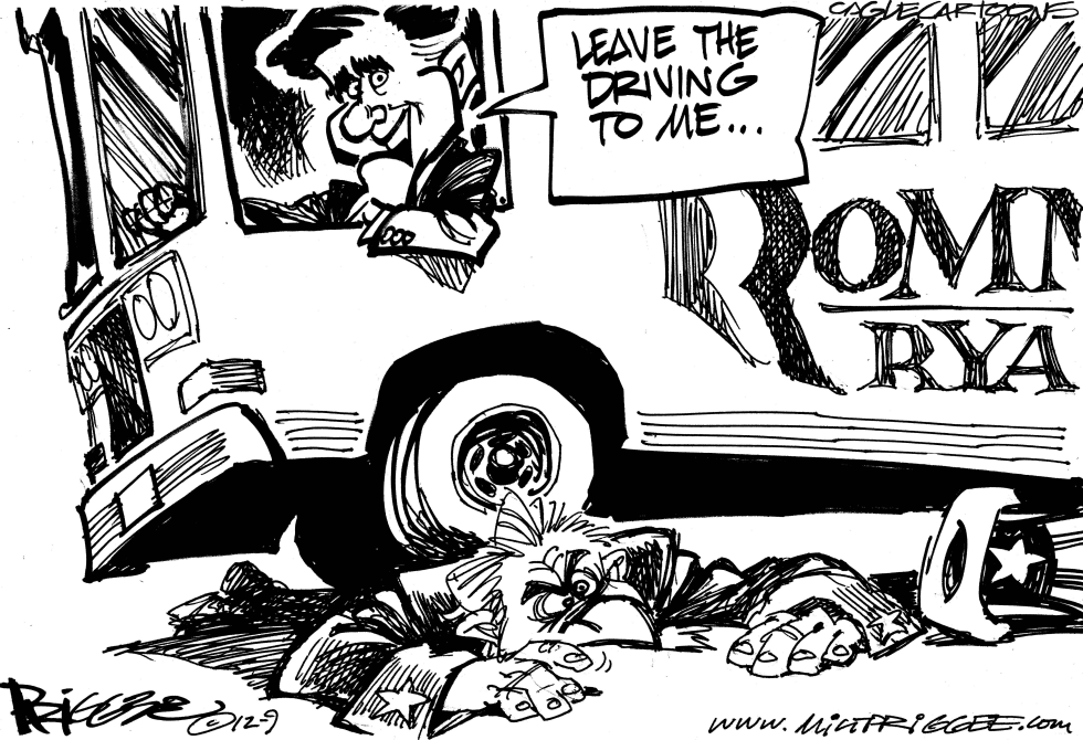  ROMNEY BUS by Milt Priggee