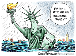 HURRICANE SANDY FLOODS NYC by Dave Granlund