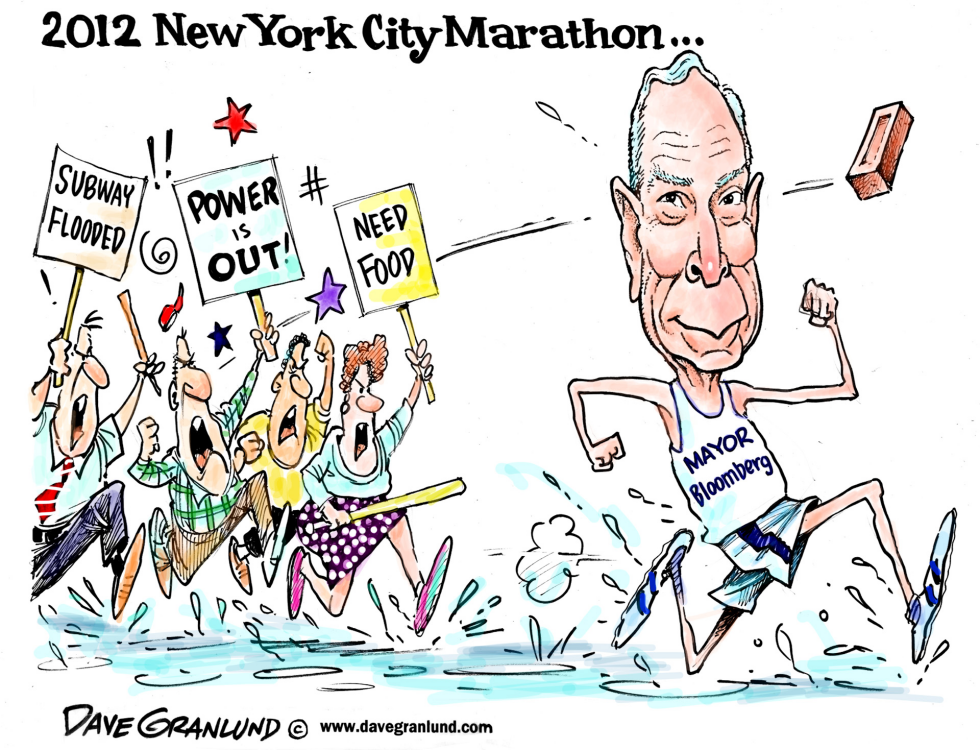  BLOOMBERG AND NYC MARATHON by Dave Granlund