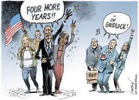 OBAMA RE-ELECTED by Patrick Chappatte