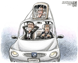 OBAMA RIDES THE BAILOUT TO VICTORY by Adam Zyglis