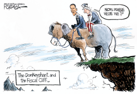 DONKEYPHANT AND THE FISCAL CLIFF by Jeff Koterba