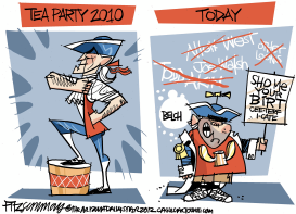 TEA PARTY DEVOLUTION by David Fitzsimmons