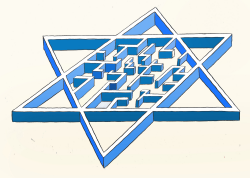 STAR OF DAVID PEACE MAZE by Pavel Constantin