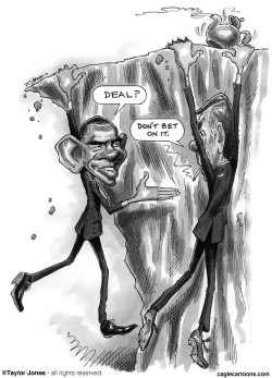 OBAMA AND BOEHNER - CLIFFHANGERS by Taylor Jones