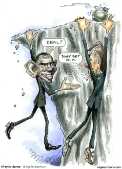 OBAMA AND BOEHNER - CLIFFHANGERS  by Taylor Jones