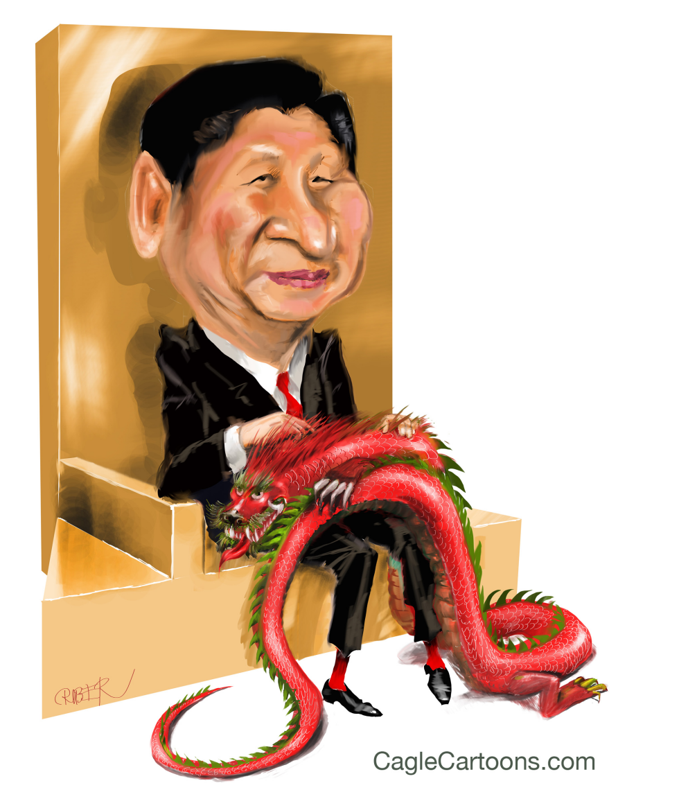  XI JINPING WITH DRAGON by Riber Hansson